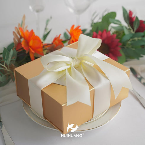 HUIHUANG White Ribbon 2 inch Wide Antique White Double-Faced Satin Ribbon for Flower Arrangements Supplies Wedding Bridal Shower Decor Invitations...