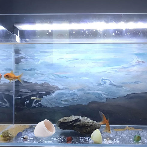 White Cute Ceramic Shrimp Shelter Betta Fish Tank Decor Jar Ornaments Aquarium Hideout Caves Landscape Decorations for Small Fish to Breed Hide (L...