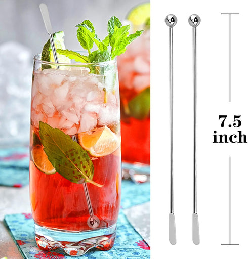 15Pcs Metal Stir Sticks, Stainless Coffee Stirrers Reusable, Swizzle Sticks for Cocktails, Multifunctional Stir Sticks for Epoxy, Resin, Coffee, W...