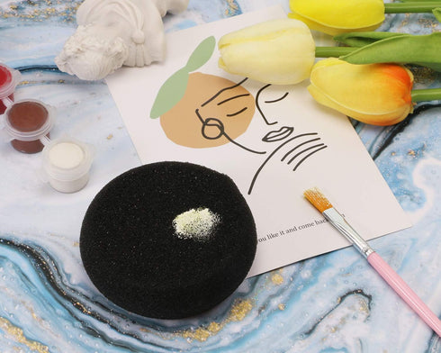 Penta Angel Painting Sponges 6PCS Round Foam Painting Brushes Tools Watercolor Sponges for Acrylic Painting Staining Craft DIY Clay Painting Ceram...
