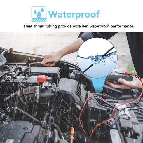 140PCS Butt Connectors Heat Shrink, Waterproof Butt Connectors, Waterproof Electrical Connectors, Marine Electrical Connectors, Butt Connectors Cr...