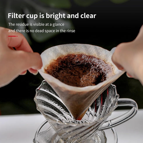 Bincoo Coffee Dripper,with 40 coffee filters Resuable Pour Over Coffee Maker With Handle, Slow Brewing Coffee Pour Over for Cafe, Travel, Home&Off...