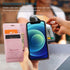 japezop iPhone 12 Mini Flip Case, Pink Leather, RFID Blocking, Card Holder, Slim Fit, Wireless Charging Compatible, 5.4 Inch...
