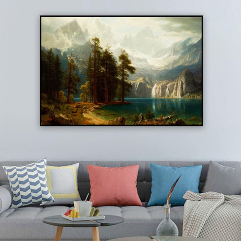 ZZPT Albert Bierstadt Art Prints - Sierra Nevada Albert Bierstadt Poster - Landscape Canvas Wall Art - Famous Paintings Posters Nature Wall Decor ...