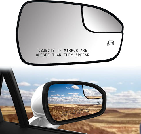Passenger Right Side Mirror Power Heated Mirror Glass Passenger Right Side Compatible With 2013-2020 Ford Fusion Replace# DS7Z17K707B...