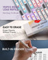8PCS 0.5 & 0.7 mm Pastel Mechanical Pencil With Case -Never Click, Lead Pencils with 16 Tubes HB Lead Refills, Erasers for School Kids & Student D...