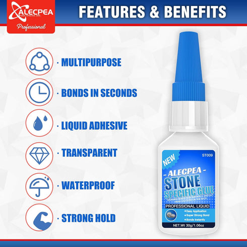 Stone Glue, 30g Marble Adhesive,for Restoration and Production of Marble, Granite, Artificial Stone and Tile Products...
