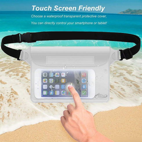 AiRunTech Waterproof Cell Phone Bag, 2 Pack Waterproof Dry Bag for Fishing, Sledding,Skating,Skiing,Snowshoeing Universal Waterproof Pouch for iPh...