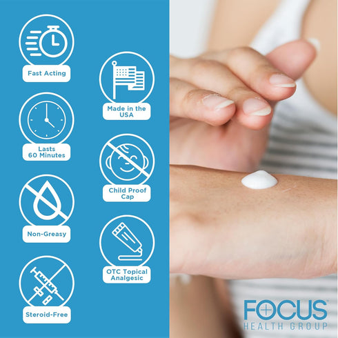 Focus Healh- AneCream - Topical lidocaine cream 4% 30 gram tube...