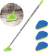 Scrub Cleaning Brush with Long Handle 35' '- 2 in 1 Extendable Floor Brush Tub & Tile Scrubber Brush Sponge with 3 Sponge Brush & 1 Stiff Bristles...