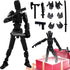 (Assembly Completed) T13 Action Figure, Robot Action Figure, 3D Printed with Full Articulation for Stop Motion Animation, Multi-Jointed Movable, M...