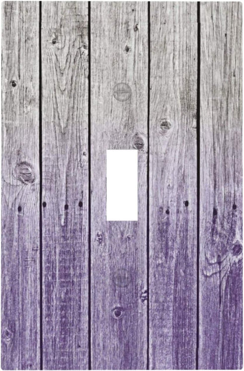 Rustic Wood Country Grape Grey Single Toggle Light Switch Cover Decorative 1 Gang Wall Plate Electrical Switchplate Home Faceplate for Kitchen Bat...