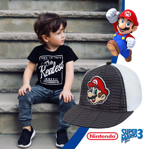 Nintendo Boys Super Mario Baseball Cap - Age 4-7 Black...