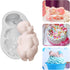 Large Size Newborn Sleeping Baby Mold Silicone Fondant Cake Decoration Cupcake Toppers for Baby Shower...