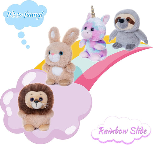 My OLi 5" Plush Toys Set Stuffed Animals Bundle of Fairy Tale Animal Toys Unicorn,Lion,Rabbit and Sloth Stuffed Animals Pack of 4 for Babies Kids ...