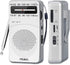 PRUNUS J-166 Portable Radio AM FM, Battery Operated Radio with Tuning Light, Back Clip, Excellent Reception for Indoor & Outdoor & Emergency Radio...