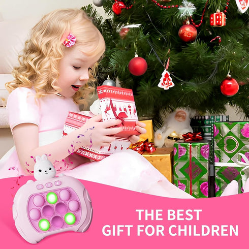 Pop Game Light Up Fidget Toy, Quick Push Bubble Game, Decompression Breakthrough Puzzle Pop Game Machine, Multiple Game Modes Toy for 3+ Years (Ra...