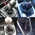 RASTP PU Leather Shift Boot Waterproof Shift Knob Dust Cove Universal for Manual/Auto with Red Stitching,Red...