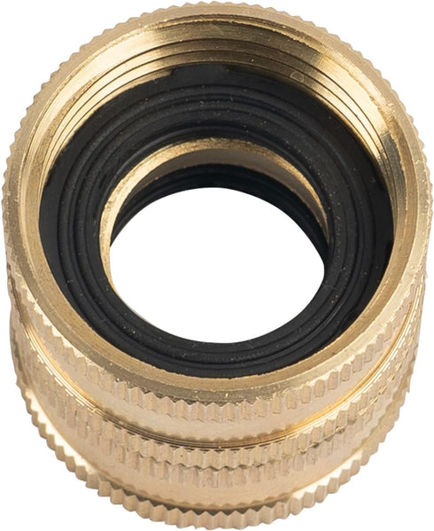 Hourleey Garden Hose Adapter, 3/4 Inch Solid Brass Hose Connectors, 2 Pack Hose Connector with 2 Extra Washers (Female to Female)...