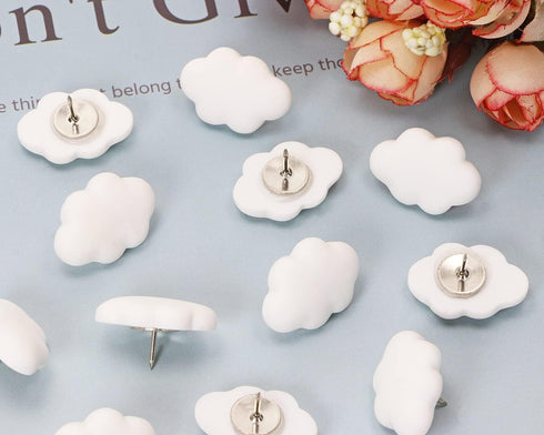 Decorative Cloud Push Pins for Cork Bulletin Boards Cute Thumb Tacks for Wall Hanging Posters Pictures Photos Memo DIY Craft Gift Bags Projects Ho...