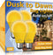 Dusk to Dawn Bug Light Bulb Outdoor,4 Pack Amber Bug Light Bulb,Auto On/Off,10W(100W Equivalent),E26 Base,Bug Lights for Outside.Home Hallway Porc...
