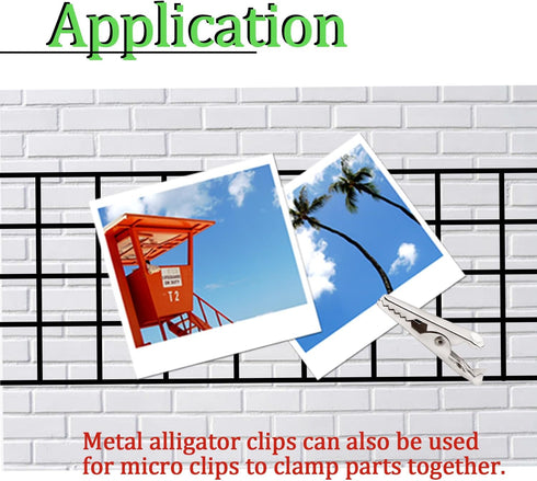 100 PCS Metal Alligator Clips 43 mm/1.37 in Nickel Plated Alligator Spring Clamps for Household Soldering and Electrical Test Tools...