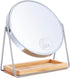B Beauty Planet 20X Magnifying Mirror with Bamboo Base, Double Sided Magnifying Mirror with 20X/1X Magnification, 360° Swivel Tabletop Mirror with...
