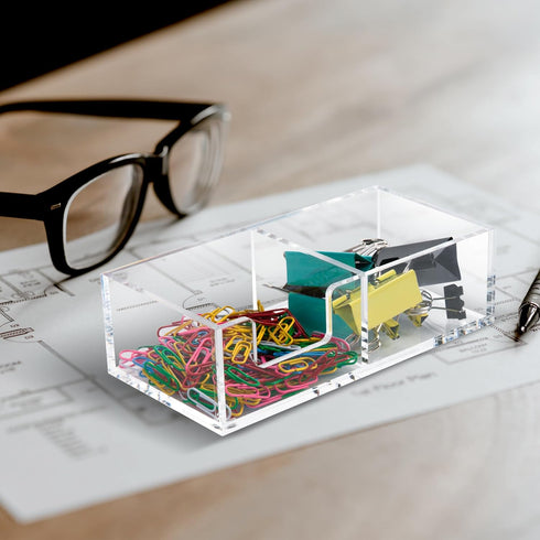 Sticky Note Holder 2in1 Clear Acrylic Memo Holder for Desk Organization Office Home Post Pop Note Dispenser for 3x3 Note Pad Holder 1 PCS(SNH02)...