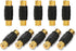 10 Pack Audio Video Gold RCA Female to Female Coupler Connector Adapters,Gold Plated RCA Female to Female Coupler,Compatible with Phono,Speaker,RC...