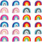 18Pcs 6 Colors Rainbow Silicone Beads Bulk Rainbow Loose Spacer Beads Charm Color Silicone Beads Kit for DIY Necklace Bracelet Earrings Keychain C...