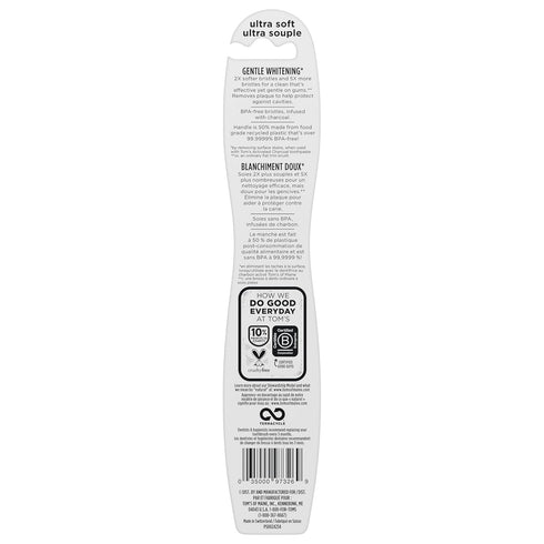 Tom's Of Maine Gentle Charcoal Toothbrush, Soft, 4-Pack (Packaging May Vary)...