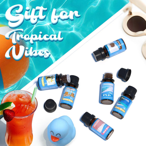 SALKING Surf & Sand Fragrance Oils, Premium Essential Oil for Diffuser, Scented Oil Gift Set for Soap Candle Making - Ocean Breeze, Salty Sea, Pin...