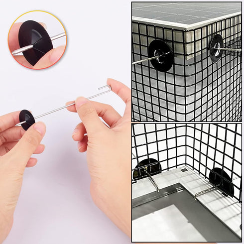 Solar Panel Bird Guard Fastener Clips,50 Sets Critter Guard Clips for Attaching Wire Mesh to Solar Panels,Stainless Steel Fastener Clips,Solar Pan...