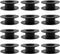 JCBIZ 12pcs 55mm Plastic Spool Black Bobbin Empty Spools for Ribbon Beading String Wire Bobbin Cord Ropes...