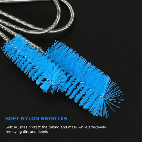 CPAP Tube Cleaning Brush-7 Feet Flexible + 7 Inches Handy Stainless Steel Wire Bristle Brush- Fits for Standard 22mm Diameter Tubing...