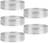 FANGSUN Tart Ring, Perforated Tart Rings for Baking, Stainless Steel Nonstick Round Cake Ring, Metal Pastry Mold for French Dessert, Small Fruit T...