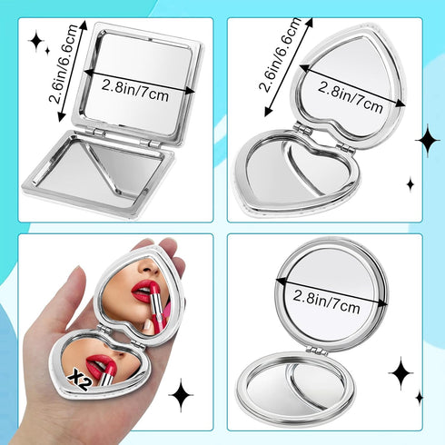 FILASLFT Butterfly Diamond Painting Compact Mirror Makeup Mirror Diamond Art Pocket Mirror Portable Foldable Mirror 4 Pcs Christmas Birthday Gifts...
