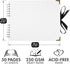 Bstorify Square Scrapbook Photo Albums 50 Pages (28 x 22 cm) White Thick Paper, Hardcover, Metal Corners, Ribbon Closure - Ideal for Your Scrapboo...