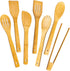 Wooden Spoons for Cooking 7-Piece, Kitchen Nonstick Bamboo Cooking Utensils Set, Durable and Healthy Bamboo Wooden Spatula Spoon for Cooking, Eisi...