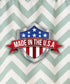 Ellis Curtain Reston Chevron Stripe Lined Scallop Valance, 50" x 17", Spa...