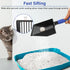 JAMIEWIN Extendable Cat Litter Scoop, Long Handle Litter Sifting Shovel, No Bending Back Detachable Cat Litter Sifter Non-Stick Heavy Duty Metal P...