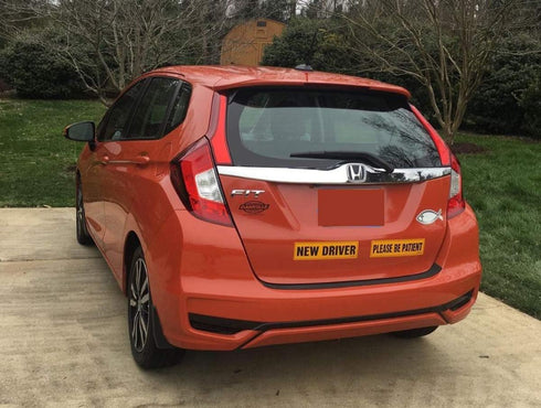 TOTOMO New Driver Sticker for Car – Large 12x3 Adhesive Reflective Vehicle Safety Sign Window Cling for Student Rookie Learner Drivers Removable B...