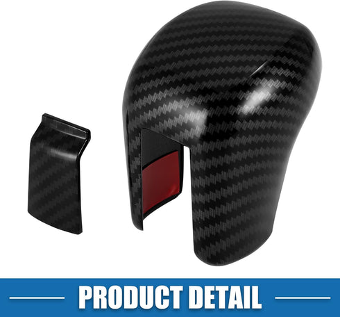 Gear Shift Knob Cover Automatic Transmission Lever Trim for Honda Civic 10th Gen 2016 2017 2018 2019 2020 2021 ABS Carbon Fiber Pattern Black...