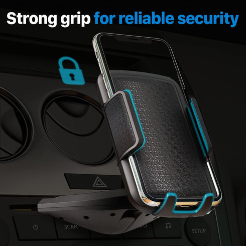 Bestrix Cell Phone Holder for Car, CD Slot Car Phone Holder, Hands Free Car Mount with Strong Grip Universal for iPhone14/13/12/11/11Pro/Xs MAX/XR...