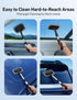 AstroAI Windshield Cleaner, Microfiber car Window Cleaner with 4 Reusable and Washable Microfiber Pads and Extendable Handle Auto Inside Glass Wip...