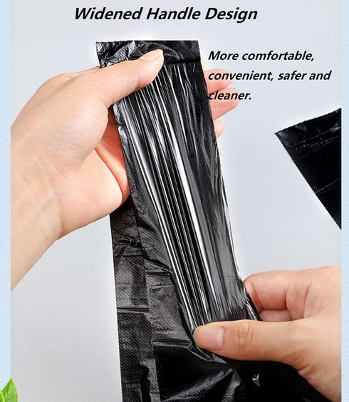 80 Count Trash Bags, Jixik 4 Gallon Trash Bag with Handles 17.7'×25.6' Smale Trash Bags for Kitchen, Bedroom Livingroom, Bathroom - 80pcs Black Ga...