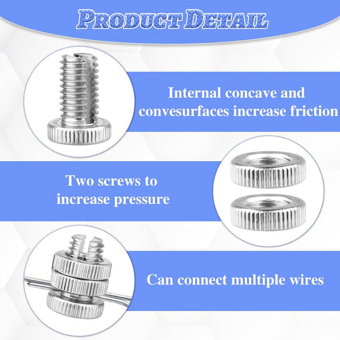 20 Pieces Split Bolt Joint Clamp Wire Connector Electrical Fence Connector Aluminium Alloy for Multiple Electric Fence...