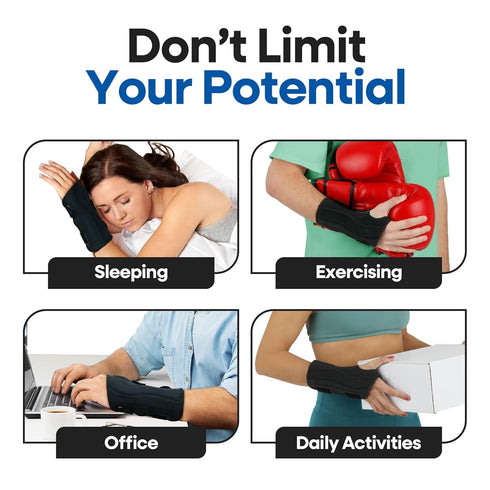 Carpal Tunnel Wrist Brace Night Support | Arm Brace Wrist Guard | Wrist Splint & Hand Brace | Carpal Tunnel Syndrome & Wrist Tendonitis Pain Relie...