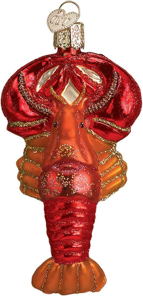 Old World Christmas Ornaments: Crab and Lobsters Glass Blown Ornaments for Christmas Tree, Lobster...