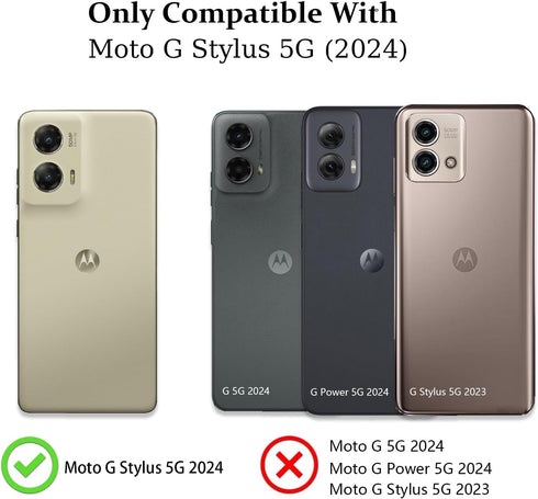 for Moto G Stylus 5G 2024 Case with HD Screen Protector, 10 FT Military Grade Drop Protection, Anti-Slip Breathable Design, Air Cushion Full-Body ...